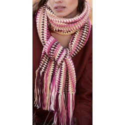 Compleet haakpakket -Sjaal - Cool Merino - Lookbook 15 (model 22)