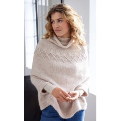 Compleet breipakket - Quiet City Ponchotrui - Cool Wool & Setasuri - Beloved Knits 2 (model 13)