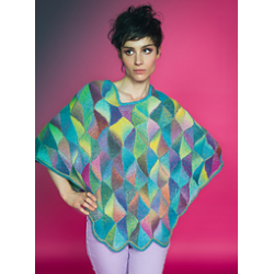 Poncho - Zauberball Crazy - Knit the Cat 15 (model 17) Duitstalig