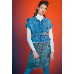 Compleet haakpakket - Rok - Zauberball Crazy - Knit the Cat 15 (model 18) Duitstalig