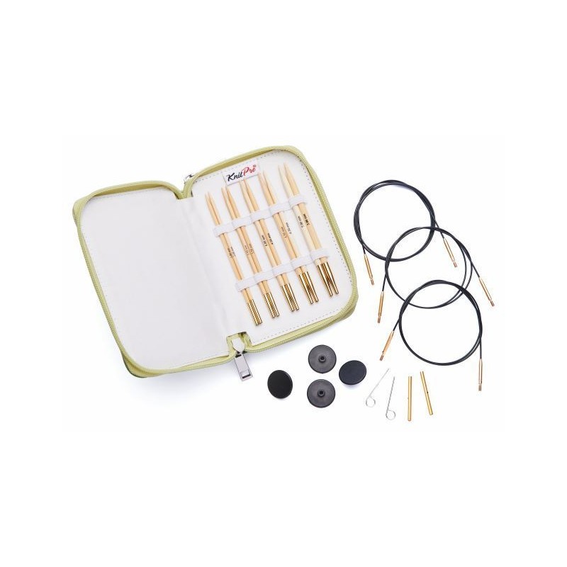 KnitPro Bamboo Starter Rondbreinaaldenset 3-5mm