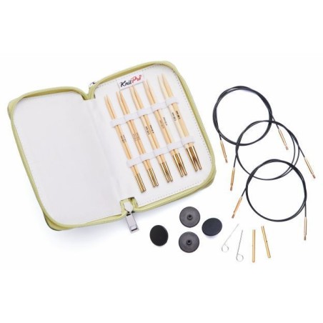 KnitPro Bamboo Starter Rondbreinaaldenset 3-5mm