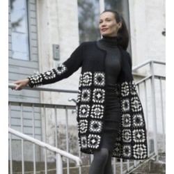 Compleet Brei- en haakpakket - Vest - Novita 7 Brothers - Womans Crochet and Knitted Cardigan