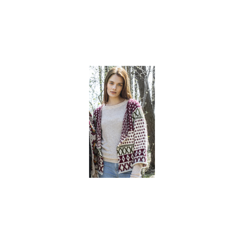 Vest - 7 Brothers - Women's Colourwork Cardigan