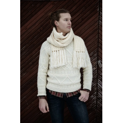 Compleet breipakket - Sjaal - Novita 7 Brothers - Two Sided Cable Scarf