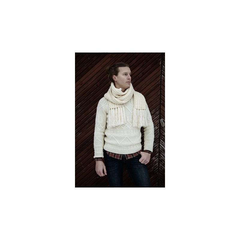 Sjaal - Novita 7 Brothers - Two Sided Cable Scarf