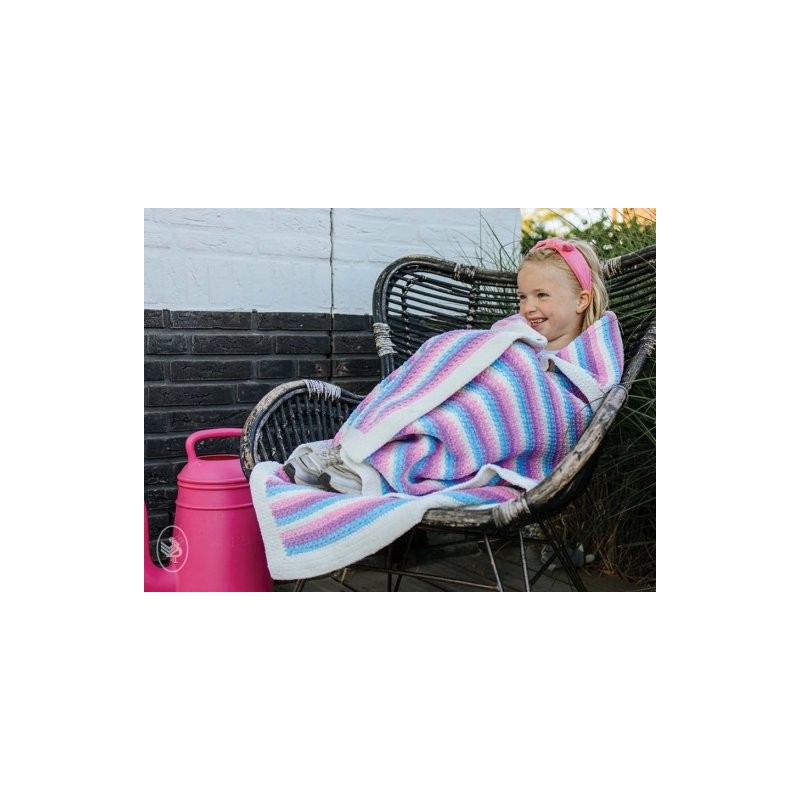 Happy Unicorn Stripes Blanket - Durable Velvet