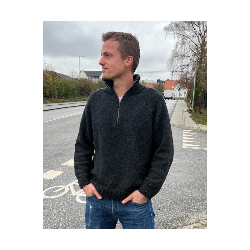 Trui - Peer Gynt - PetiteKnit - Zipper Sweater Light Man