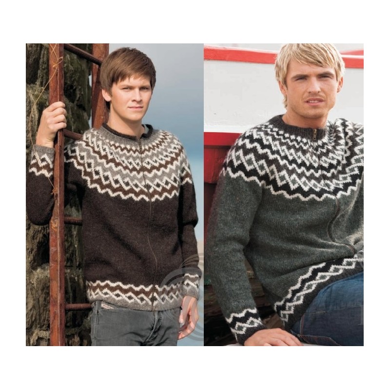 Trui Hlekkur - Lett Lopi - Lopi Boek 28 (model 12)