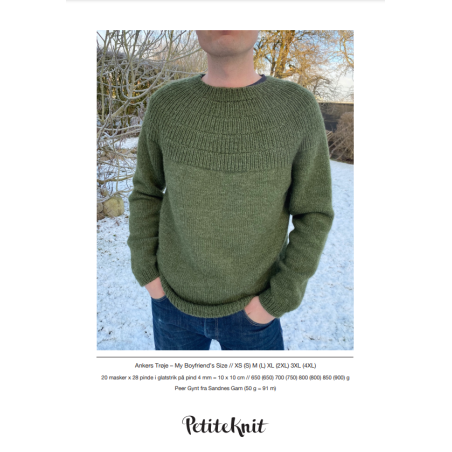 Patroon PetiteKnit Anker's Sweater - My Boyfriend's Size (maat 46 t/m 132)