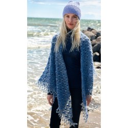 Compleet haakpakket - Omslagdoek - Natural Superkid Tweed - Nordic Knits (model 8)