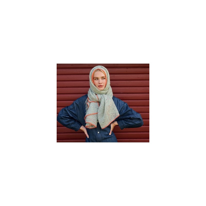 Sjaal - Natural Superkid Tweed & Silkhair - Nordic Knits 3 (model 13)