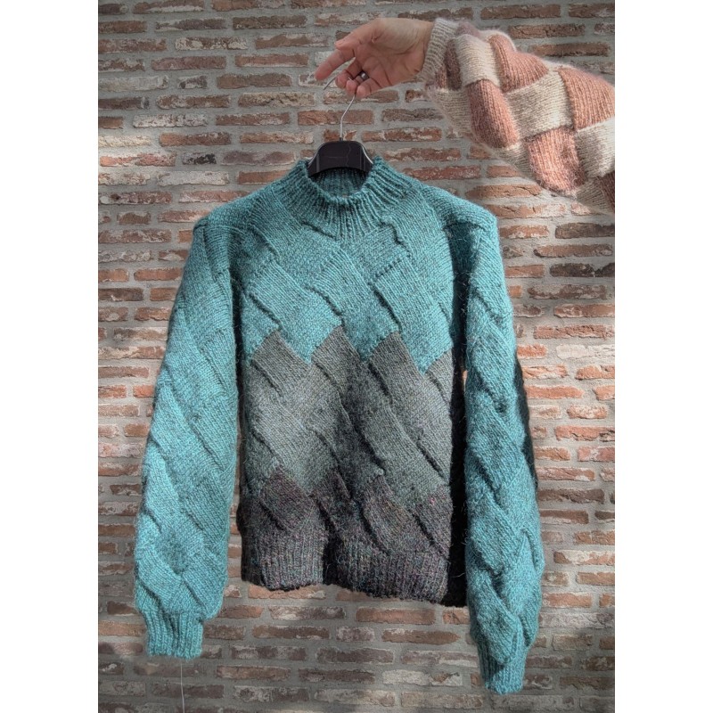 KAL Square Up Sweater 3 kleurig - Lett Lopi - Dol-op-Wol Design