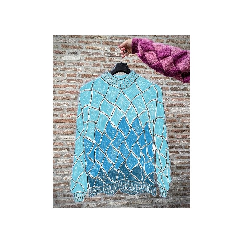 KAL Square Up Sweater 3 kleurig - Brigitte No. 2 - Dol-op-Wol Design