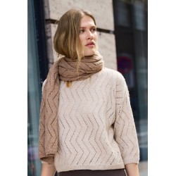 Compleet Breipakket - Sjaal - Natural Lama Fine - Natural Lama Flyer (model 2)