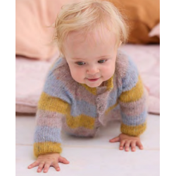 Compleet breipakket - Vestje - Natural Superkid Tweed - Infanti 21 (model 39)