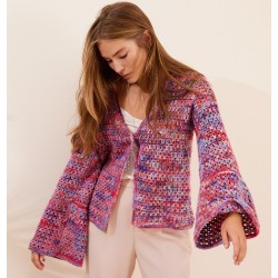 Compleet Haakpakket  - Vest - Cotonella Multi - Lookbook 18 (Model 16)