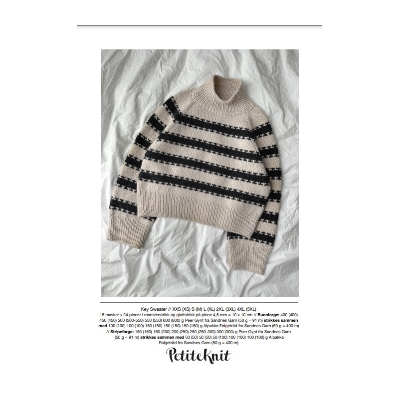 Patroon PetiteKnit Key Sweater (Maat 32 t/m 60)