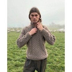 Compleet Breipakket - Trui - Landlust soft Tweed 90 - PetiteKnit - Dagmar Zipper Sweater Man (maat 46 t/m 74)