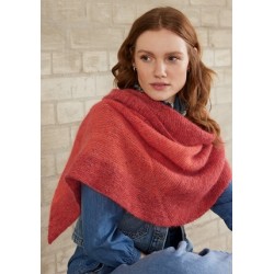 Compleet Breipakket - Stola - Merino Lace Aquarell en Natural Superkid Tweed - Tücher & Co 9 (Model 26)