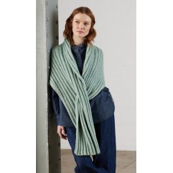 Compleet Breipakket  - Stola - Ecopuno, Brillino en Natural Superkid Tweed - Tücher & Co (Model 31)