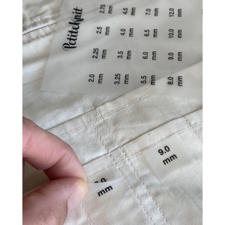PetiteKnit Strijk labels voor etuis