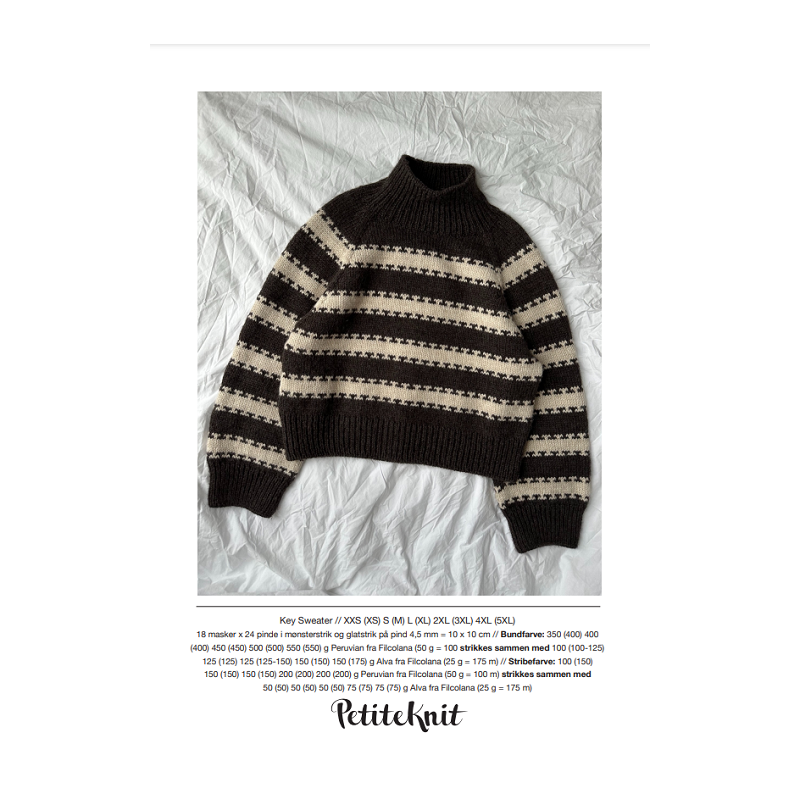 Patroon PetiteKnit Key Sweater (Maat 32 t/m 60)