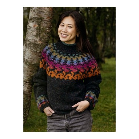 Digitaal patroon Lopidesign Hreindyr i nordurljosum