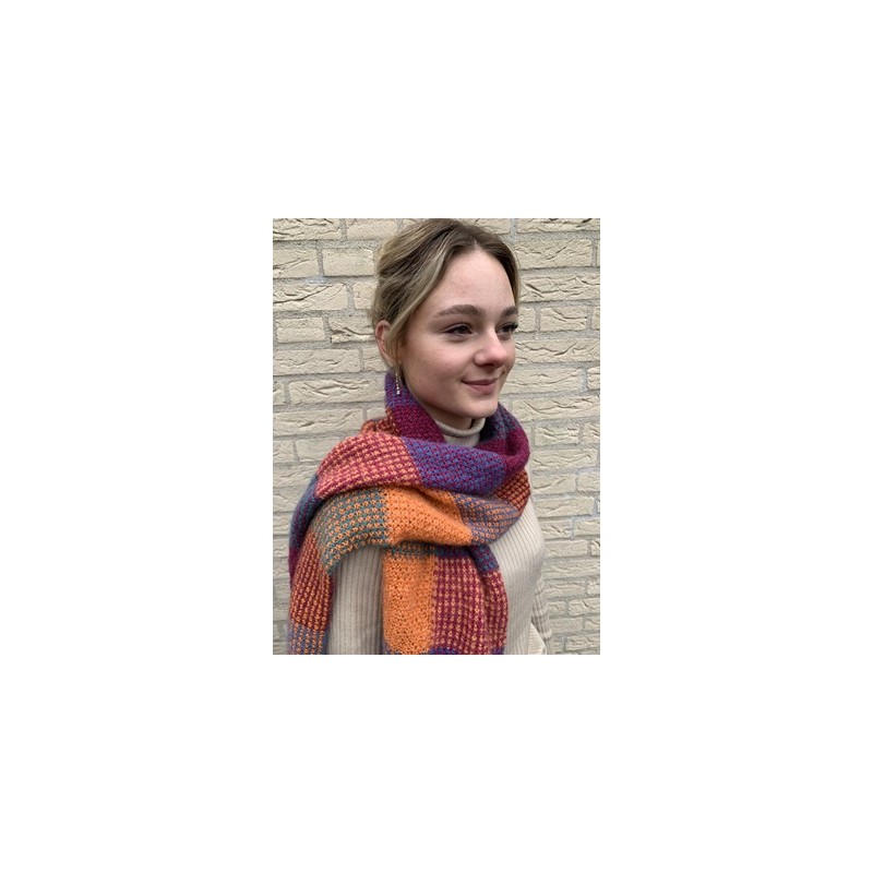 Patroon Poefs en Toffels Soft Blocks Sjaal