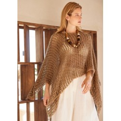 Compleet Breipakket  - Poncho - Natural Superkid Tweed - Journal 71 (Model 10)