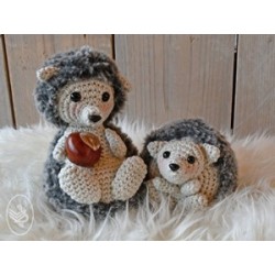 Compleet haakpakket - Egeltjes Eline & Tess - Durable Furry & Cosy Fine