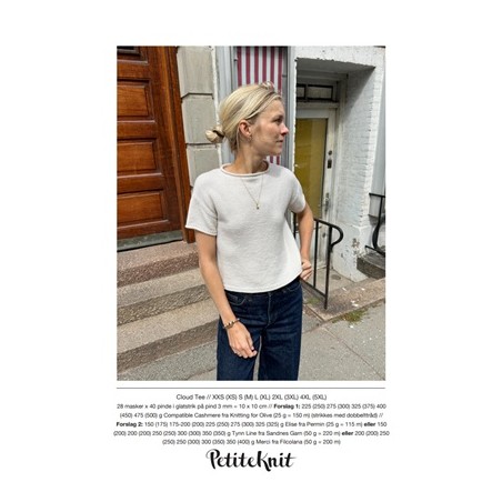 Patroon PetiteKnit Cloud Tee (Maat 32 t/m 60)