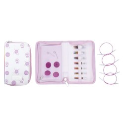 Knitpro Symfonie 2 Deluxe 5 cm Rondbreinaaldenset / Mini Interchangeable Needle Set 5cm