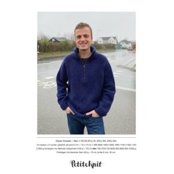 Patroon PetiteKnit Zipper Sweater Man (maat 46 t/m 70)