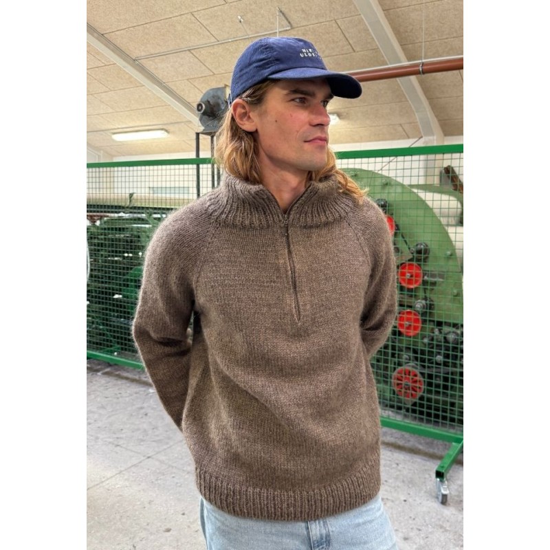 Trui - Soft Tweed 90 - Zipper Sweater Man - PetiteKnit