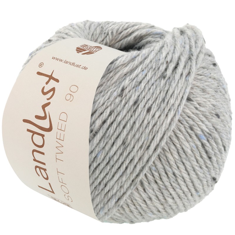 Lana Grossa Country Tweed/Landlust Soft Tweed 90 017 Hellgrau Meliert