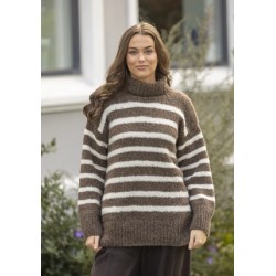Compleet breipakket - Trui - Baby Alpaca - Viking of Norway - Valentina sweater brown 2-1B