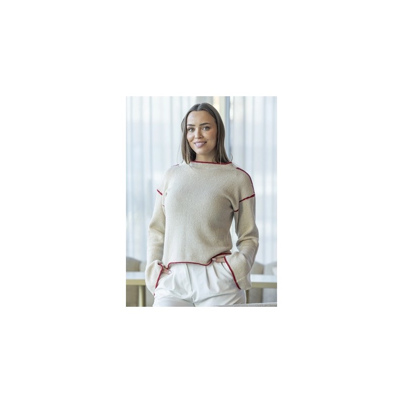 Trui - Cashmere Silk - Viking of Norway - Silhuett sweater vanilla 7-8C