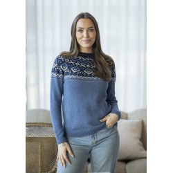 Compleet breipakket - Trui - Cashmere Silk - Viking of Norway - Origin sweater denim 7-7