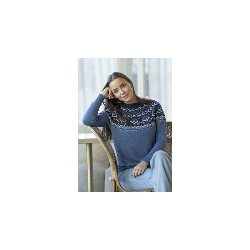 Digitaal patroon Viking of Norway Origin sweater denim 7-7