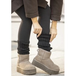 Compleet breipakket - Been warmers - Cashmere Silk - Viking of Norway - Caia leg warmers Licorice 7-4B