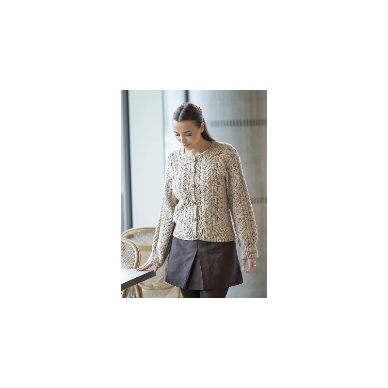Cardigan - Cashmere Silk - Viking of Norway -  Caia Cardigan Oat 7-1A