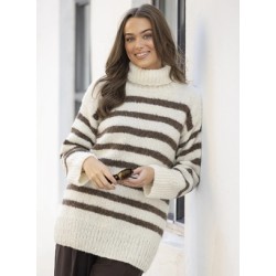 Compleet breipakket - Trui - Baby Alpaca - Viking of Norway - Valentina sweater natural white 2-1A