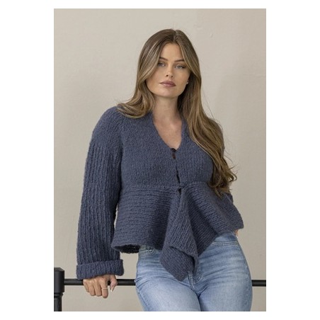 Digitaal Patroon Viking of Norway Baby Alpaca Anne Cardigan Jeans blue 11-1C
