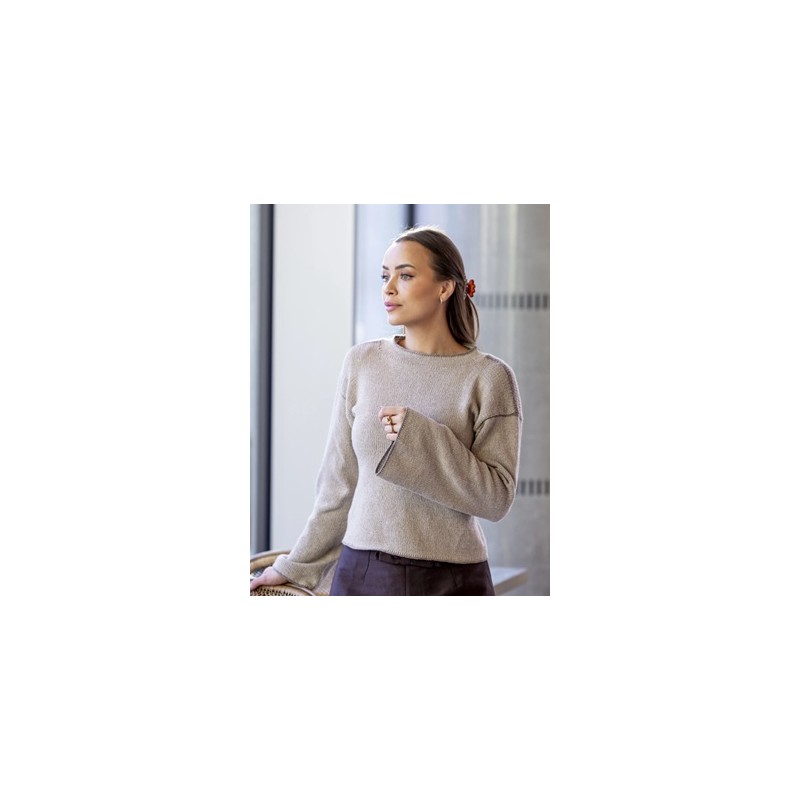 Trui - Cashmere Silk - Viking of Norway - Silhuett sweater oat 7-8B