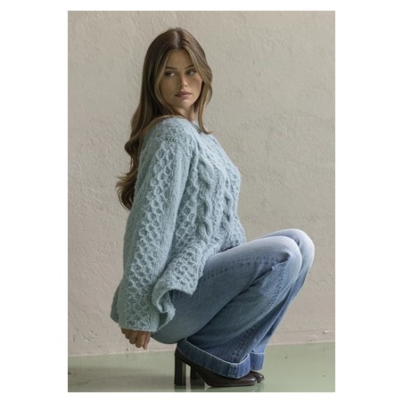 Digitaal patroon Viking of Norway Baby Alpaca Marianne Sweater Light Petrol 11-5A