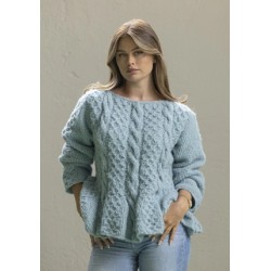 Compleet Breipakket - Trui - Baby Alpaca - Viking of Norway - Marianne Sweater Light Petrol 11-5A