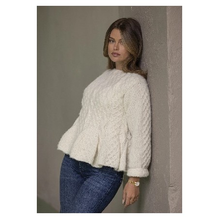 Digitaal patroon Viking of Norway Baby Alpaca Marianne Sweater Natural White 11-5B