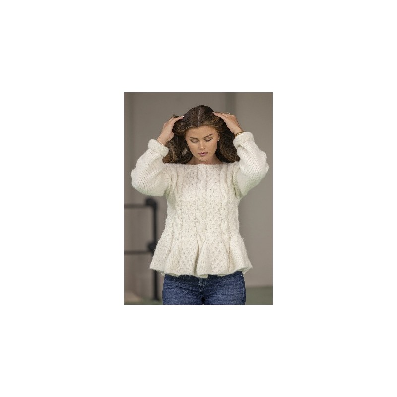 Digitaal patroon Viking of Norway Baby Alpaca Marianne Sweater Natural White 11-5B