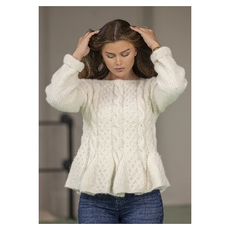Digitaal patroon Viking of Norway Baby Alpaca Marianne Sweater Natural White 11-5B